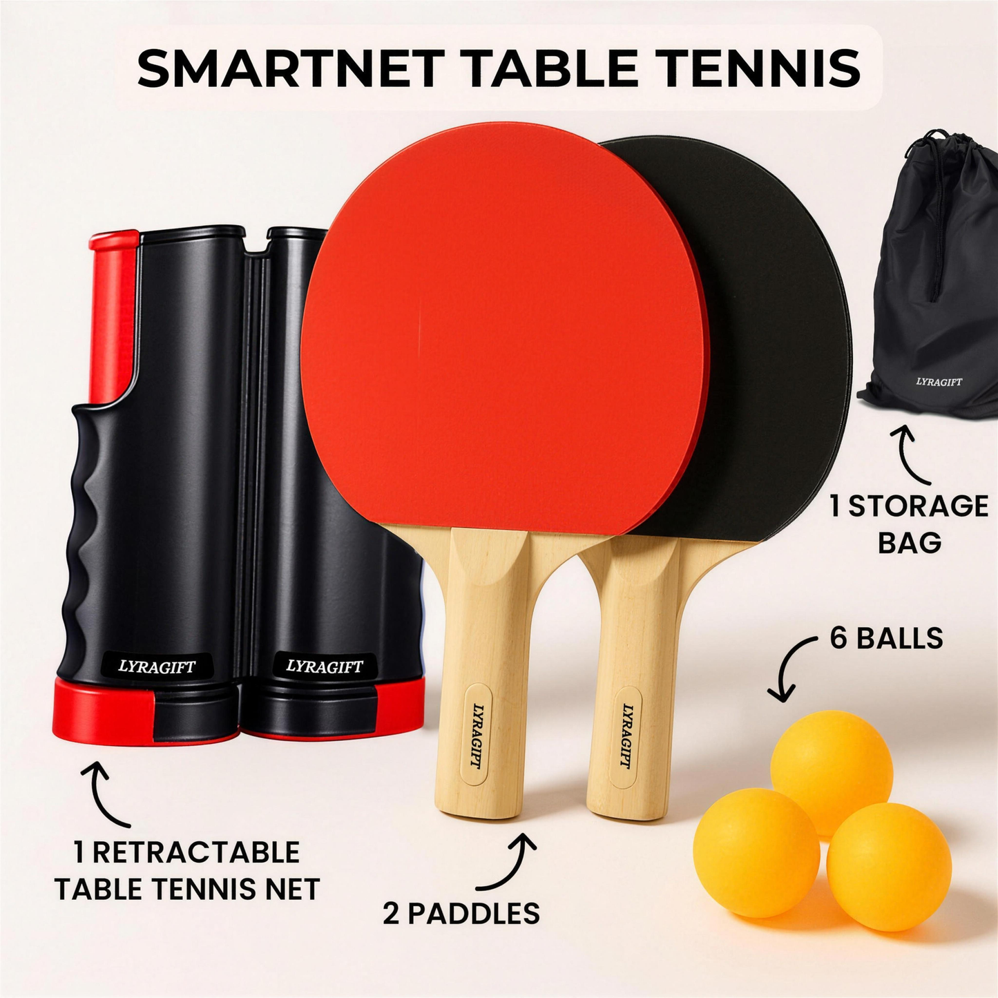 SmartNet Table Tennis full set
